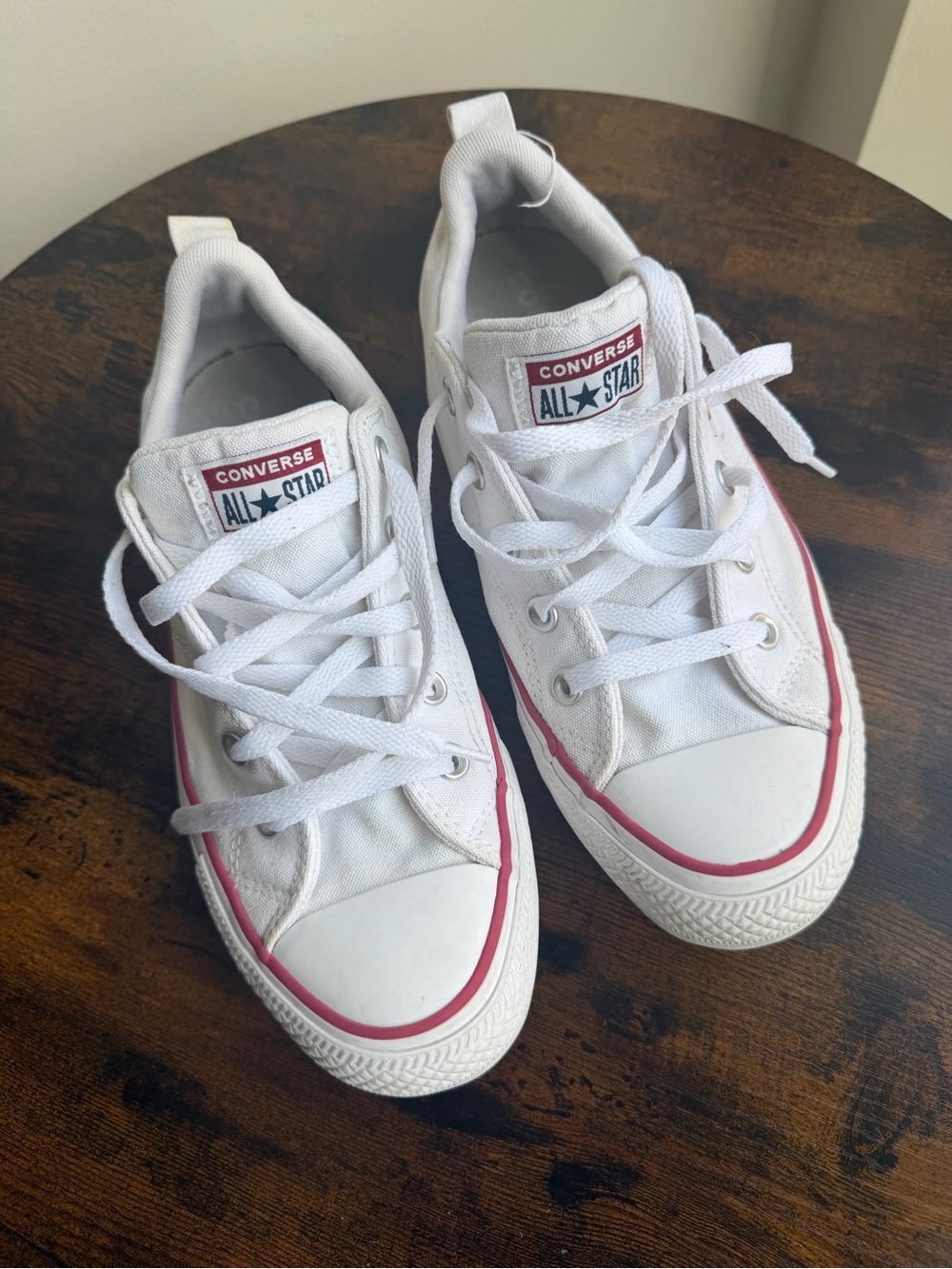 Converse Chuck Taylor All Star Ox Low Top White Boys Sneakers Size 7.5